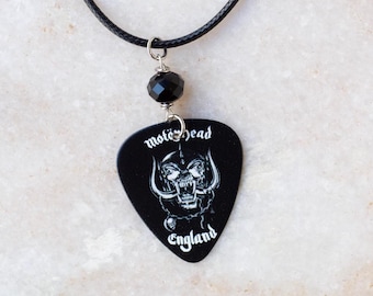 Motorhead Guitar Pick Necklace, Classic Rock Gift
