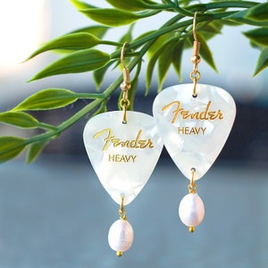 Guitar pick earrings punk earrings guitar pick jewelry music earrings fender jewelry