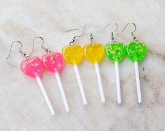 Lollipop Earrings, Kids Jewelry, Hypoallergenic