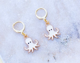 Orecchini Pendenti A Forma Di Polpo In Smalto – Gioielli Originali A Tema Oceano, Ipoallergenici, Regalo Per Donne - 2