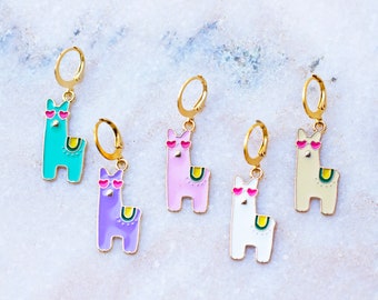 Llama Earrings, Alpaca Earrings, Kawaii Jewelry