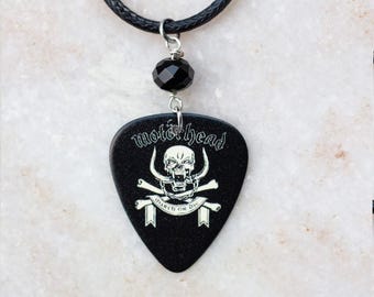 Motorhead Guitar Pick Necklace, Classic Rock Gift