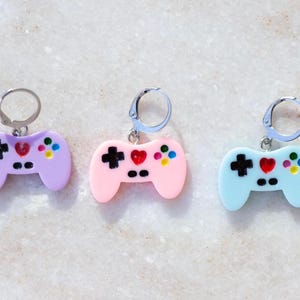 Gamer Earrings, Gamer Gift, Nintendo Console Earrings, Kawaii Jewelry, Children&#39;s Earrings