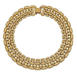 Collier ras de cou Napier en maille dorée épaisse