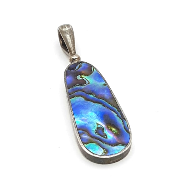 Sajen Sterling Silver Abalone Pendant Modernist Design