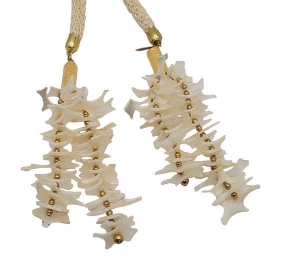 Miriam Haskell Necklace Mother Of Pearl Shell Lar… - image 2