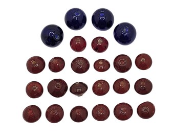 Perles Anciennes Grand Lac - Brin Long 9mm, Bleu Africain, Ovale, Afrique De L'Ouest