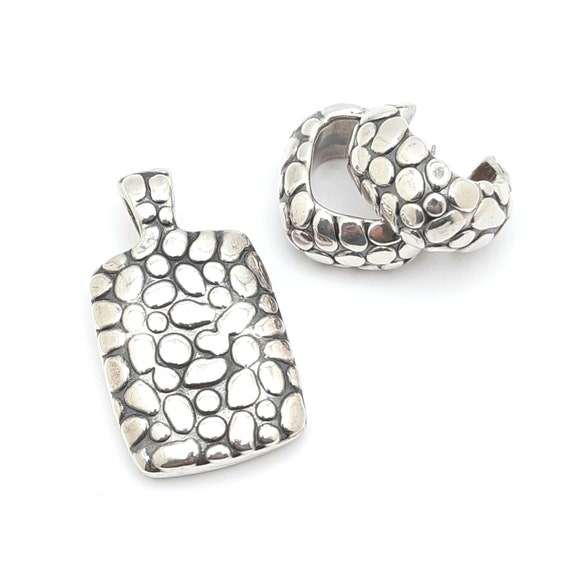 Simon Sebbag Sterling Silver Pendant And Earrings - image 1