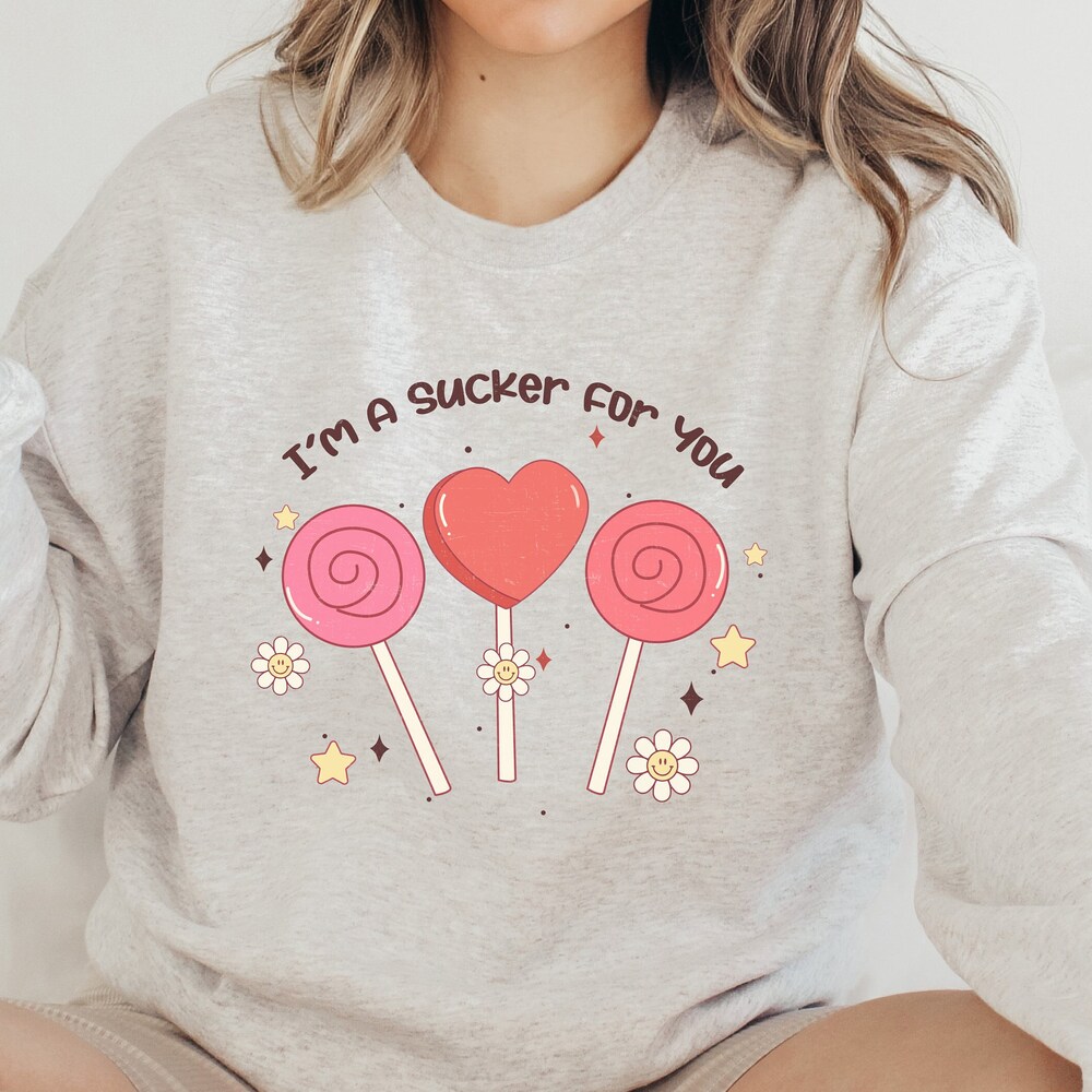 Valentines Sweatshirt, Lollipop Sweatshirt, Valentines Day Sweatshirt, Heart Sweatshirt, Teachers Sweatshirt, Valentine Gift, Gift For Her Amitytees