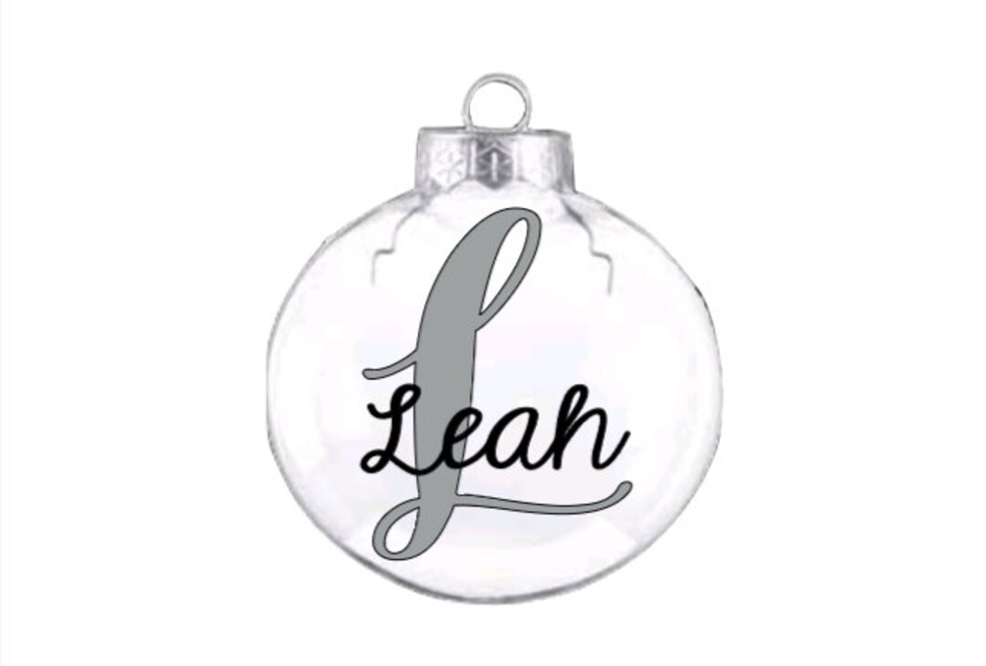 Personalized Christmas Ornament, Monogram Ornament, Name Ornament, Glitter Ornament