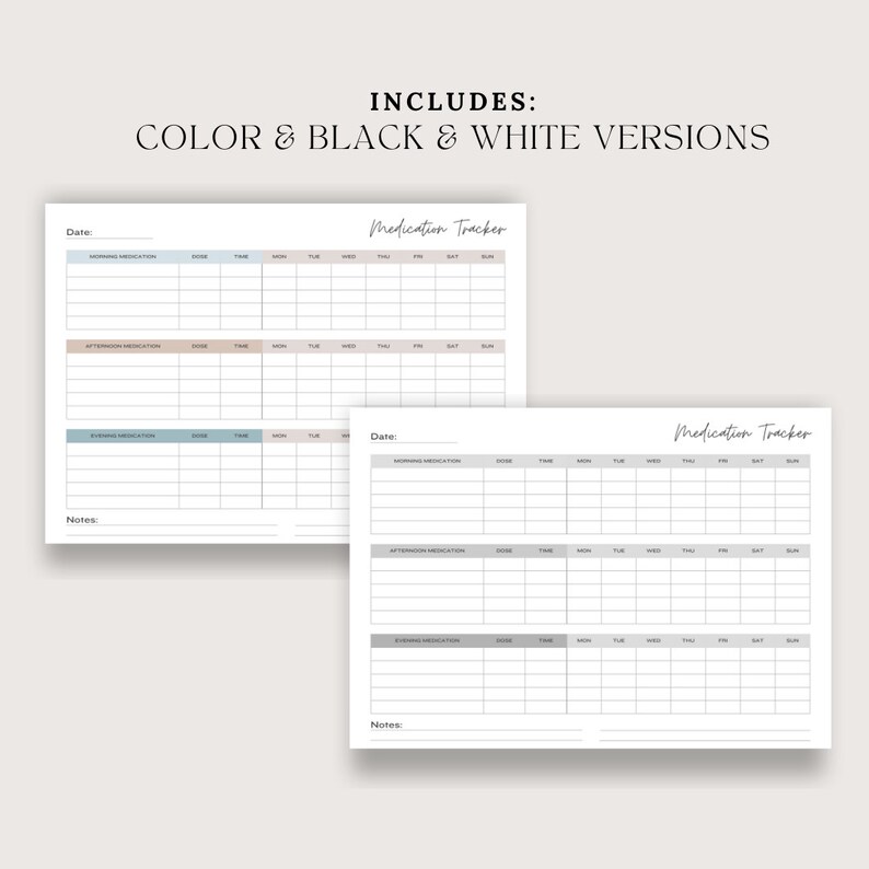 Medication Tracker for Nurses, Carers &amp; Patients, Printable Medication ...