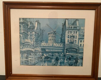 LE MOULIN ROUGE  Vintage Print, Paris,France