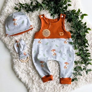 Romper Baby Boy Beanie Scarf Knot Hat Foxes