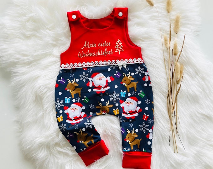 Baby's Erstes Weihnachts-Outfit - Bestickter Strampler Mit Weihnachtsmotiv