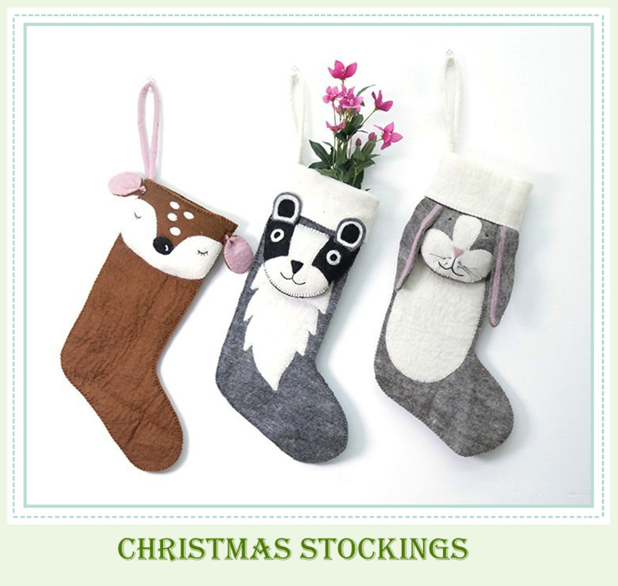 Animal Stockings - Etsy Animal Stockings - Etsy
