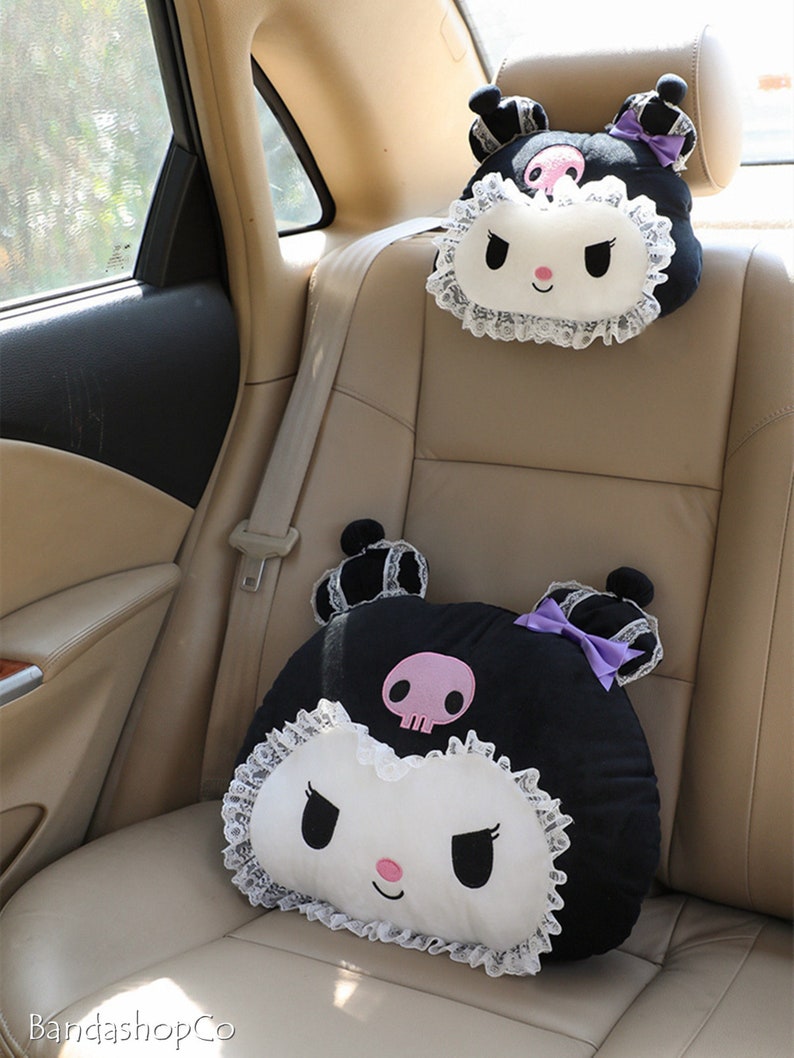 Princess Lace Kuromi Headrest Pillow Seat Throw Pillow Safety Etsy