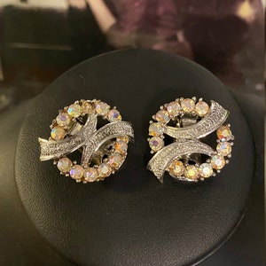 Wonderful Aurora Borealis Rhinestone Earrings