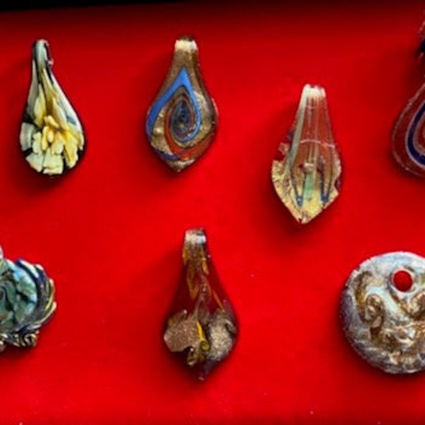 Assorted Hand Blown Glass Pendants