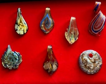Assorted Hand Blown Glass Pendants