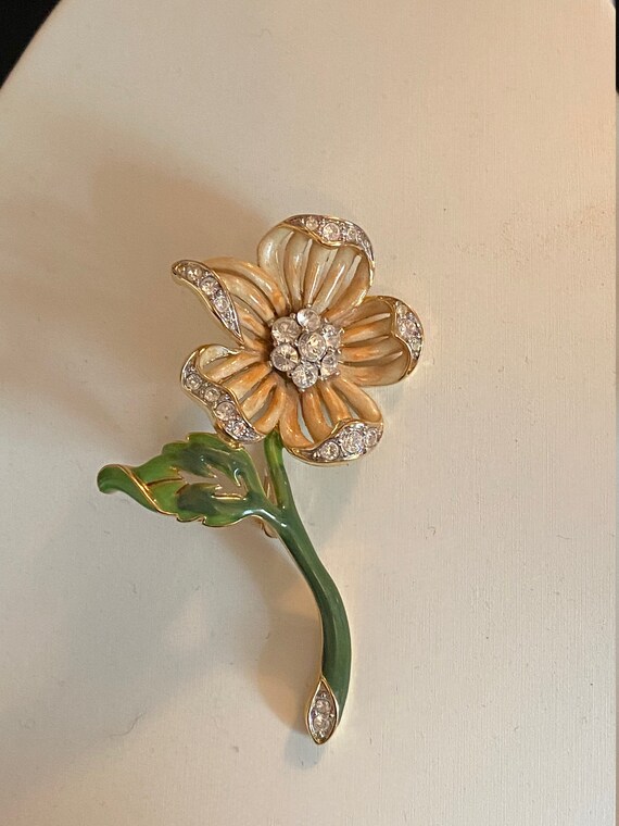 Vintage Nolan Miller Flower Brooch/Pin - image 4