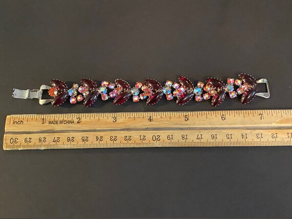 High End Ruby Molded Glass and Ruby AB Rhinestone… - image 5