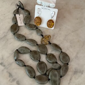 Sobral Brazil Atelier Statement Set 20” necklace and earrings