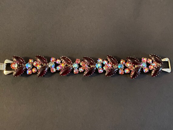 High End Ruby Molded Glass and Ruby AB Rhinestone… - image 2