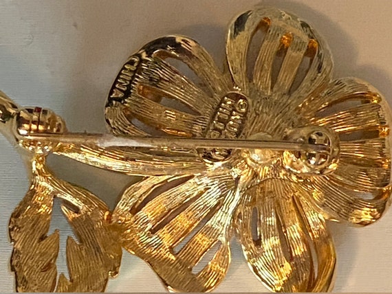 Vintage Nolan Miller Flower Brooch/Pin - image 5