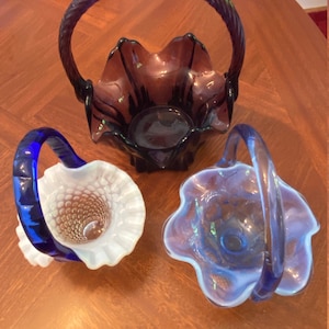 Fenton Glass Easter Baskets 2