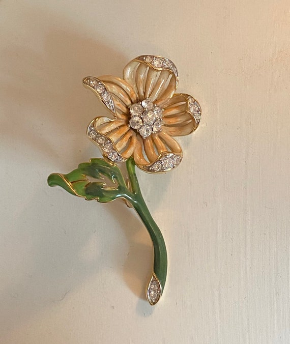 Vintage Nolan Miller Flower Brooch/Pin - image 3