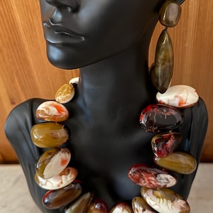 Sobral Brazil Atelier Statement necklace and earrings