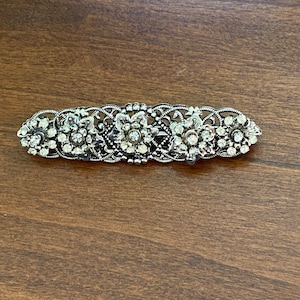 Gorgeous 1950s Miriam Haskell DIamante Floral Brooch