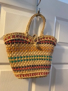 Straw Woven Purse Picnic Bag -  Vintage Bernard for Lubin & Sons bag