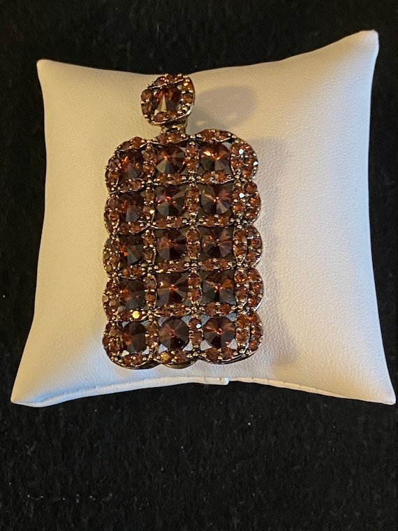 Exquisite Unsigned Rhinestone Pendant