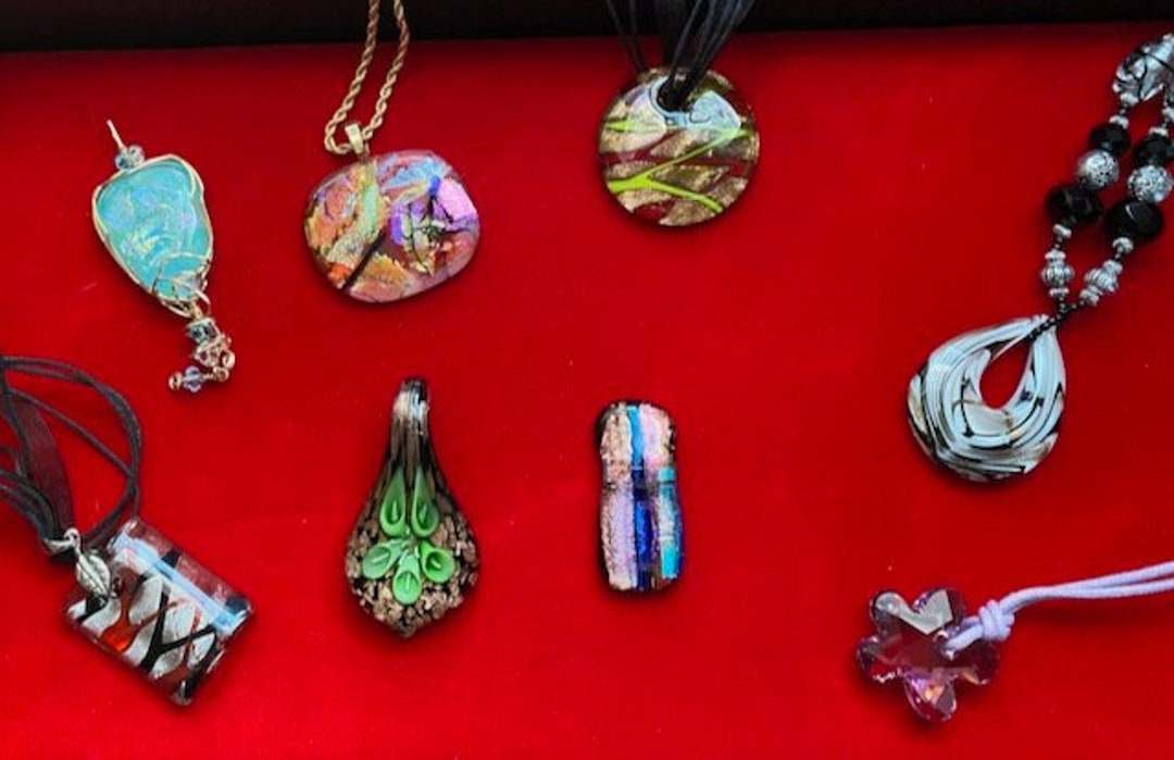 Assorted Hand Blown Glass Pendants and Pendant Necklaces Etsy