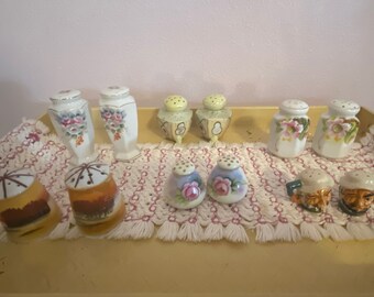Vintage Japan Hand Painted Salt and Pepper Shakers - including occupied Japan