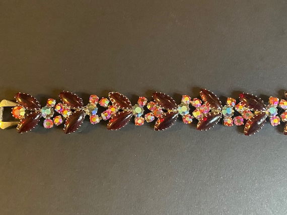 High End Ruby Molded Glass and Ruby AB Rhinestone… - image 3