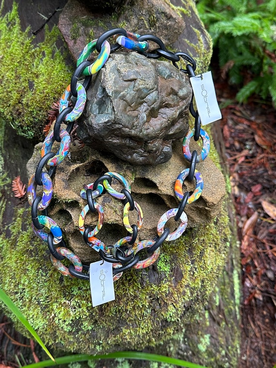 NEW Carlos Sobral Brazil Pollock Chain Necklaces … - image 1