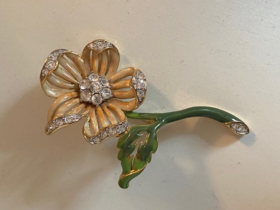 Vintage Nolan Miller Flower Brooch/Pin - image 1