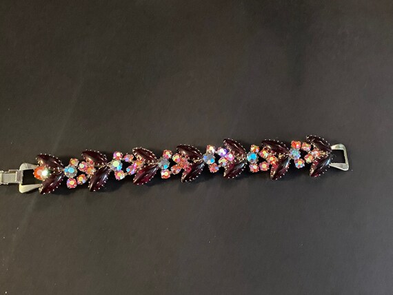 High End Ruby Molded Glass and Ruby AB Rhinestone… - image 1