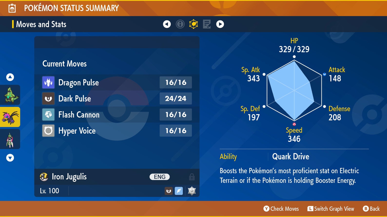 Paradox Hydreigon iron Jugulis Shiny Scarlet Violet Switch Etsy