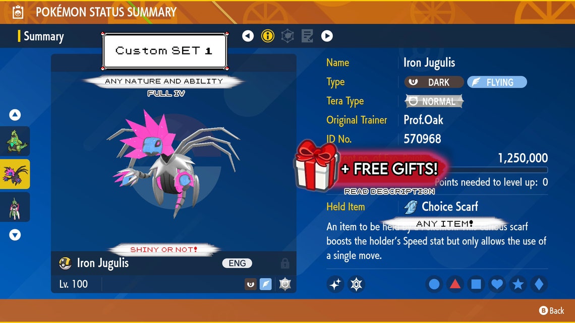 Paradox Hydreigon iron Jugulis Shiny Scarlet Violet Switch Etsy