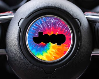 Tie Dye Steering Wheel Decal for Jeep