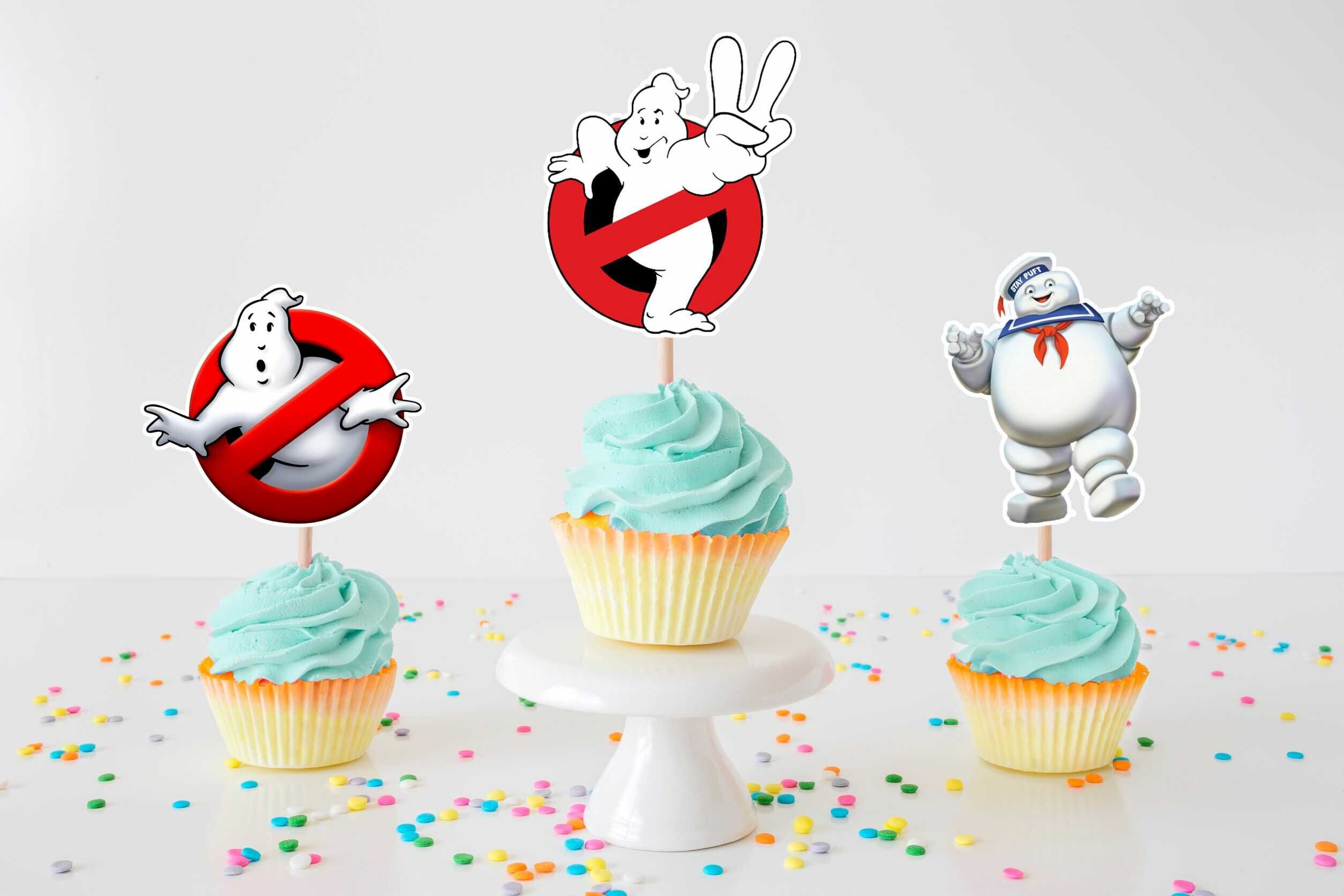Cartoon Ghostbuster Birthday Party Movie Theme Cupcake