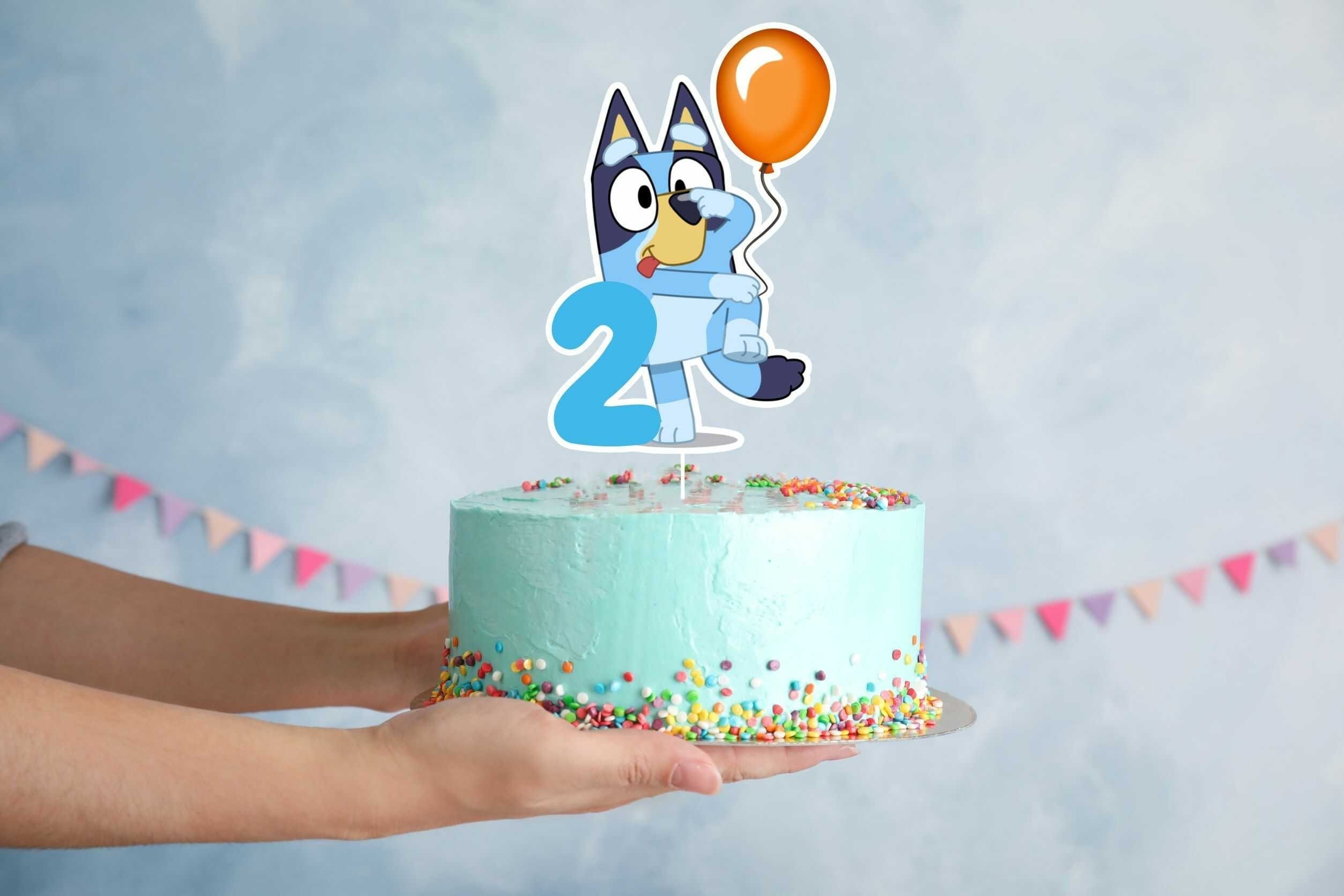 bluey cake topper