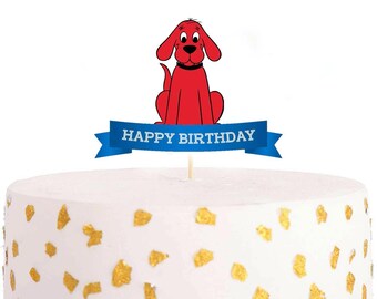 clifford cake topper