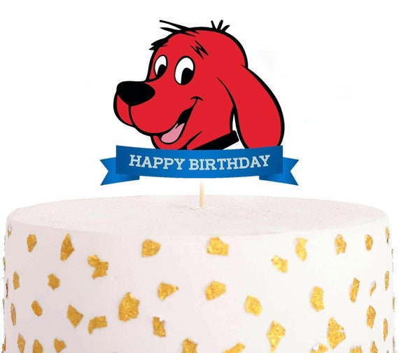 Red Big Dog Cake Topper Cartoon Red Big Dog Cake Topper - Etsy ...