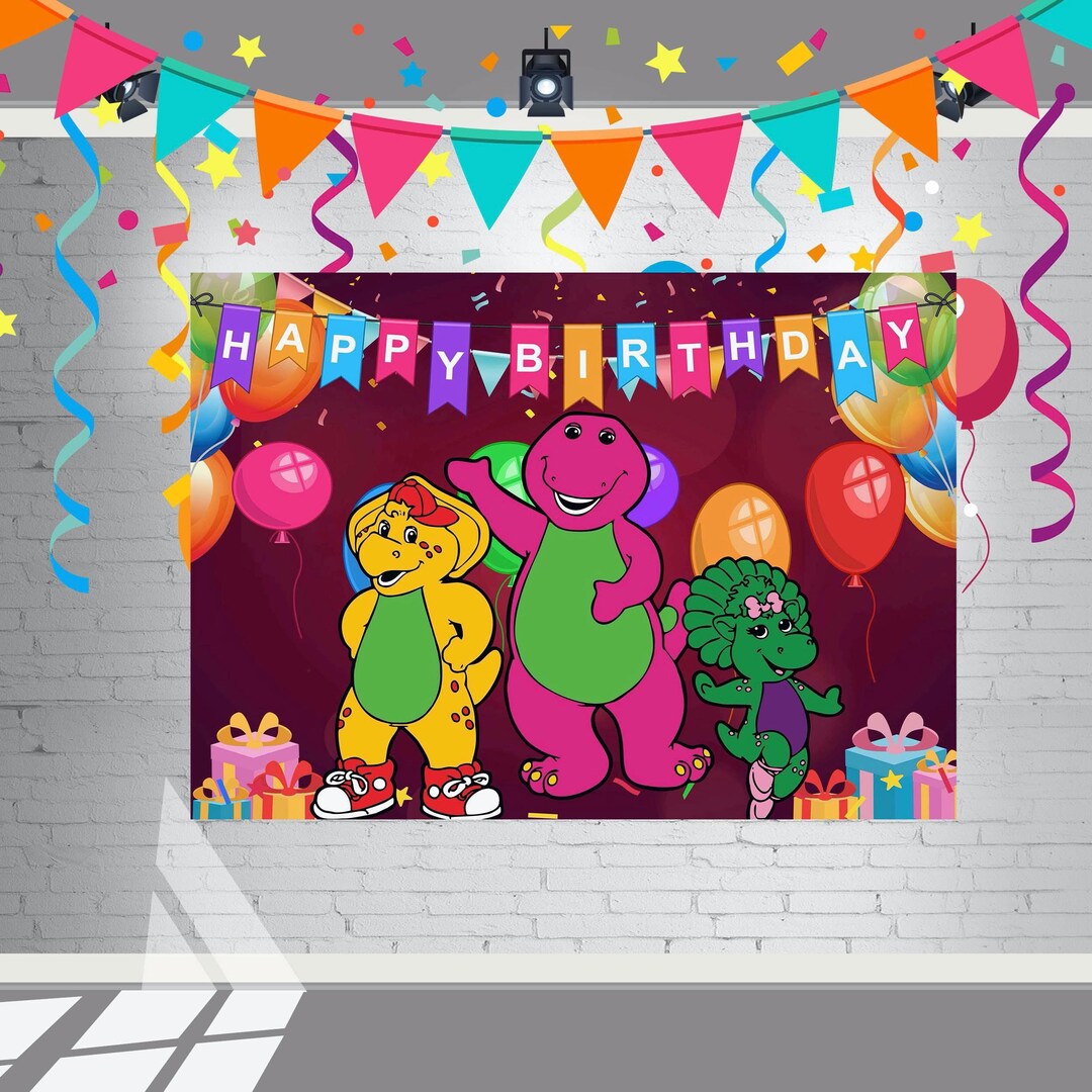 5x3ft Cartoon Dino Toile De Fond Pour La Decoration De Fete Etsy France