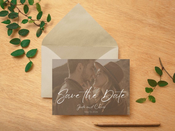 Photography Save The Date Template | Save the Date Wedding Invitation, Editable Wedding Invitation, Save the Date Wedding Template | Canva