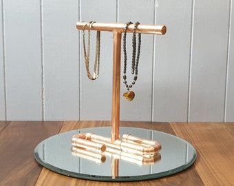 copper pipe jewellery stand // necklace stand // bracelet holder